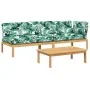 Garden pallet sofa set with 3-piece acacia wood cushions. by , Outdoor sofas - Ref: Foro24-3209324, Price: 422,56 €, Discount: %