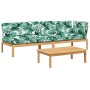 Set de sofás de palets de jardín y cojines 3 pzas madera acacia de , Sofás de exterior - Ref: Foro24-3209324, Precio: 421,32 ...