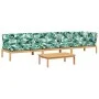 Garden pallet sofa set with 4 acacia wood cushions. by , Outdoor sofas - Ref: Foro24-3209330, Price: 587,93 €, Discount: %