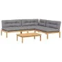 Garten-Palettensofa-Set mit 4-teiligen Akazienholz-Kissen. von , Outdoor-Sofas - Ref: Foro24-3209332, Preis: 609,51 €, Rabatt: %