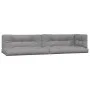 Garden pallet sofa set with 4 acacia wood cushions. by , Outdoor sofas - Ref: Foro24-3209326, Price: 609,51 €, Discount: %