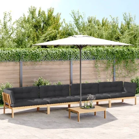 Set de sofás de palets de jardín y cojines 5 pzas madera acacia de , Sofás de exterior - Ref: Foro24-3209379, Precio: 937,05 ...