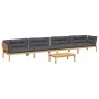 Set of garden pallet sofas and cushions 5 pieces acacia wood by , Outdoor sofas - Ref: Foro24-3209379, Price: 937,35 €, Disco...