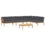 Garten-Palettensofa-Set mit 5-teiligen Kissen aus Akazienholz. von , Outdoor-Sofas - Ref: Foro24-3209385, Preis: 997,61 €, Ra...
