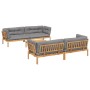 Set of garden pallet sofas and cushions 5 pieces acacia wood by , Outdoor sofas - Ref: Foro24-3209422, Price: 1,00 €, Discoun...