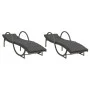 Sun loungers with cushions 2 units synthetic gray rattan by , Loungers - Ref: Foro24-3277309, Price: 273,25 €, Discount: %
