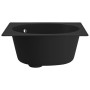 Küchenspüle mit Überlauf aus schwarzem Granit von vidaXL, Sinkt - Ref: Foro24-147065, Preis: 134,41 €, Rabatt: %