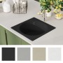 Küchenspüle mit Überlauf aus schwarzem Granit von vidaXL, Sinkt - Ref: Foro24-147065, Preis: 134,41 €, Rabatt: %