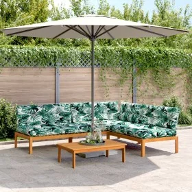 Garten-Palettensofa-Set mit 4-teiligen Akazienholz-Kissen. von , Outdoor-Sofas - Ref: Foro24-3209462, Preis: 611,93 €, Rabatt: %