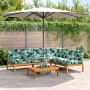 Garden pallet sofa set with 4 acacia wood cushions. by , Outdoor sofas - Ref: Foro24-3209462, Price: 644,77 €, Discount: %
