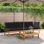 Garden pallet sofa set with 3-piece acacia wood cushions. by , Outdoor sofas - Ref: Foro24-3209448, Price: 457,03 €, Discount: %