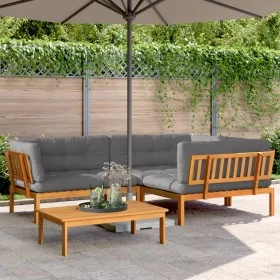 Garten-Palettensofa-Set mit 4-teiligen Akazienholz-Kissen. von , Outdoor-Sofas - Ref: Foro24-3209488, Preis: 772,72 €, Rabatt: %