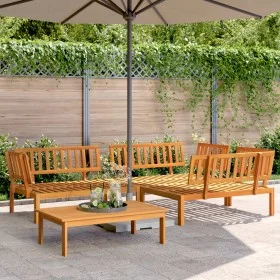 Garden pallet sofa set 4 pieces solid acacia wood by , Outdoor sofas - Ref: Foro24-3209434, Price: 496,90 €, Discount: %