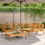 Set de sofás de palets de jardín 4 pzas madera maciza de acacia de , Sofás de exterior - Ref: Foro24-3209434, Precio: 499,13 ...