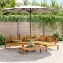 Set de sofás de palets de jardín 4 pzas madera maciza de acacia de , Sofás de exterior - Ref: Foro24-3209429, Precio: 437,09 ...