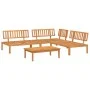 Set de sofás de palets de jardín 4 pzas madera maciza de acacia de , Sofás de exterior - Ref: Foro24-3209429, Precio: 437,09 ...