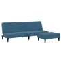 Zweiplätziges Schlafsofa mit blauem Samthocker. von , Sofas - Ref: Foro24-3258091, Preis: 295,93 €, Rabatt: %
