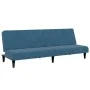 Sofá cama de 2 plazas con taburete terciopelo azul de , Sofás - Ref: Foro24-3258091, Precio: 307,55 €, Descuento: %