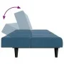 Sofá cama de 2 plazas con taburete terciopelo azul de , Sofás - Ref: Foro24-3258091, Precio: 307,55 €, Descuento: %