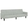 Zweiplätziges Schlafsofa mit Hocker aus hellem grauen Samt. von , Sofas - Ref: Foro24-3258098, Preis: 330,49 €, Rabatt: %