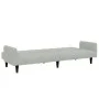 Zweiplätziges Schlafsofa mit Hocker aus hellem grauen Samt. von , Sofas - Ref: Foro24-3258098, Preis: 330,49 €, Rabatt: %