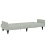 Zweiplätziges Schlafsofa mit Hocker aus hellem grauen Samt. von , Sofas - Ref: Foro24-3258098, Preis: 336,03 €, Rabatt: %