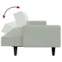 Zweiplätziges Schlafsofa mit Hocker aus hellem grauen Samt. von , Sofas - Ref: Foro24-3258098, Preis: 330,49 €, Rabatt: %