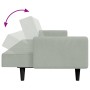 Zweiplätziges Schlafsofa mit Hocker aus hellem grauen Samt. von , Sofas - Ref: Foro24-3258098, Preis: 336,03 €, Rabatt: %