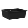 Küchenspüle mit Überlauf aus schwarzem Granit von vidaXL, Sinkt - Ref: Foro24-147069, Preis: 169,57 €, Rabatt: %
