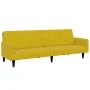 Sofá cama de 2 plazas con taburete terciopelo amarillo de , Sofás - Ref: Foro24-3258102, Precio: 325,13 €, Descuento: %