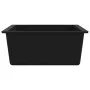 Kitchen sink with black granite overflow by vidaXL, Sinks - Ref: Foro24-147069, Price: 167,56 €, Discount: %