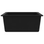 Küchenspüle mit Überlauf aus schwarzem Granit von vidaXL, Sinkt - Ref: Foro24-147069, Preis: 169,57 €, Rabatt: %