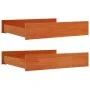 Cajones de cama 2 uds madera maciza de pino marrón cera de , Camas y accesorios - Ref: Foro24-847169, Precio: 77,92 €, Descue...