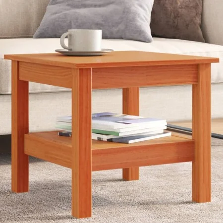 Massiver Kiefernholz-Couchtisch in brauner Wachsoberfläche, 45x45x40 cm. von , Couchtisch - Ref: Foro24-847174, Preis: 54,20 ...