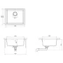Kitchen sink with black granite overflow by vidaXL, Sinks - Ref: Foro24-147069, Price: 167,56 €, Discount: %