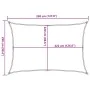 Sonnensegel aus 100% Polyester Oxford in Hellgrau, 3,5x2,5 m. von , Sonnenschirme - Ref: Foro24-4000541, Preis: 45,21 €, Raba...