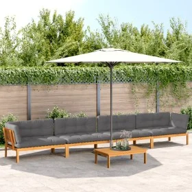 Set of garden pallet sofas and cushions 5 pieces acacia wood by , Outdoor sofas - Ref: Foro24-3209506, Price: 882,13 €, Disco...