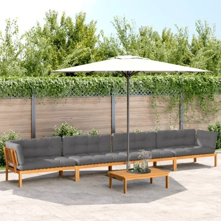 Set de sofás de palets de jardín y cojines 5 pzas madera acacia de , Sofás de exterior - Ref: Foro24-3209506, Precio: 883,81 ...