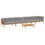 Set of garden pallet sofas and cushions 5 pieces acacia wood by , Outdoor sofas - Ref: Foro24-3209506, Price: 882,13 €, Disco...