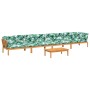 Set of garden pallet sofas and cushions 5 pieces acacia wood by , Outdoor sofas - Ref: Foro24-3209510, Price: 876,57 €, Disco...