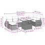 Gartensofa-Set und Kissen, 8-teilig, aus grauem Kunst-Rattan. von , Gartensets - Ref: Foro24-3268690, Preis: 530,74 €, Rabatt: %