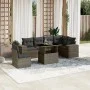 Set de sofás de jardín 7 pzas con cojines ratán sintético gris de , Conjuntos de jardín - Ref: Foro24-3269200, Precio: 486,50...