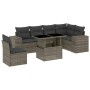 Set de sofás de jardín 7 pzas con cojines ratán sintético gris de , Conjuntos de jardín - Ref: Foro24-3269200, Precio: 486,15...