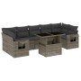 Set of garden sofas and cushions 8 pieces synthetic rattan gray by , Garden sets - Ref: Foro24-3267780, Price: 551,59 €, Disc...