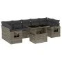 Set of garden sofas and cushions 8 pieces synthetic rattan gray by , Garden sets - Ref: Foro24-3267780, Price: 534,92 €, Disc...