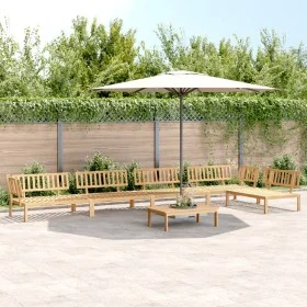 Set of 6-piece solid acacia wood garden pallet sofas by , Outdoor sofas - Ref: Foro24-3209313, Price: 671,25 €, Discount: %
