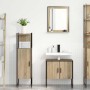 Juego de muebles de baño 3 pcs Marrón 60 x 33 x 60 cm