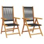 Gartenstühle 2 Stück Massivholz Akazie Schwarz Polypropylen von , Gartenstühle - Ref: Foro24-367654, Preis: 159,72 €, Rabatt: %