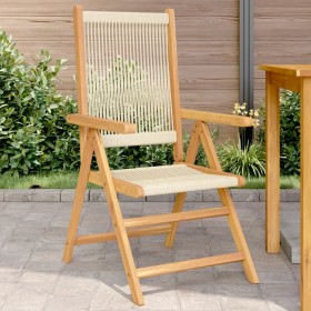 Sillas de jardín 2 uds madera maciza acacia polipropileno beige de , Sillas de jardín - Ref: Foro24-367656, Precio: 175,99 €,...