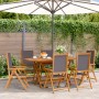 Sillas de jardín reclinables 6 uds tela madera maciza antracita de , Sillas de jardín - Ref: Foro24-3214542, Precio: 442,52 €...